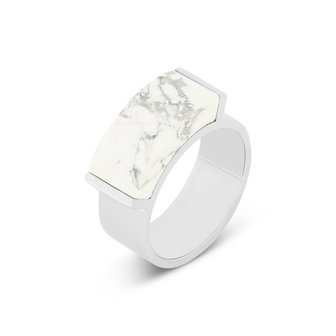 Melano Kosmic Kaya Ring Stainless Steel Howlite