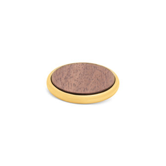 Melano Kosmic Wood Disk Stone Gold Plated Walnut