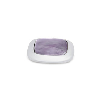 Melano Kosmic Gem Square Large Stone Stainless Steel Amethyst