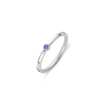 Melano Friends Mini CZ Ring Stainless Steel Tanzanite