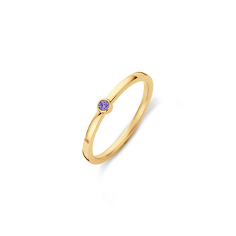 Melano Friends Mini CZ Ring Gold Plated Tanzanite
