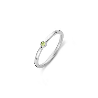 Melano Friends Mini CZ Ring Stainless Steel Chrysolite