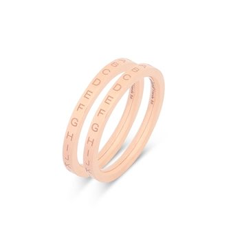 Melano Mix &amp; Match Friends Initials Ringen Rose Goudkleurig