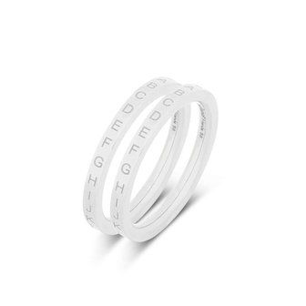 Melano Mix &amp; Match Friends Initials Rings Stainless Steel