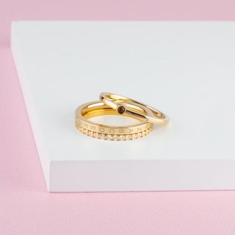 Melano Mix &amp; Match Friends True Love Rings Gold Plated