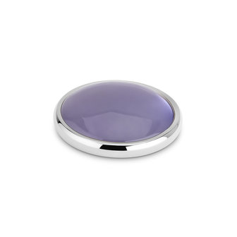 Melano Kosmic Gem Disk Stone Stainless Steel Light Purple Jade