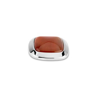 Melano Kosmic Gem Square Small Stone Stainless Steel Striped Agate