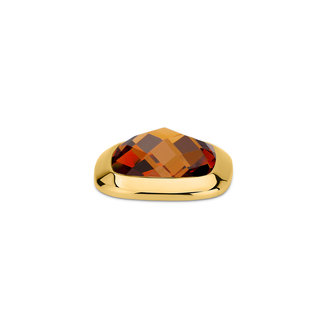 Melano Kosmic Facet Square Small Stone Gold Plated Champagne