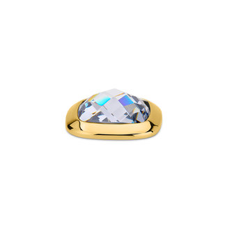 Melano Kosmic Facet Square Small Stone Gold Plated Crystal