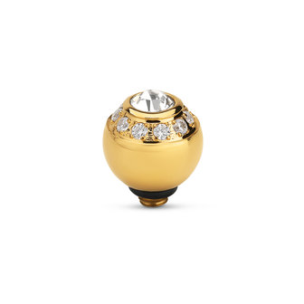 Melano Twisted Ball CZ Stone Gold Plated Crystal