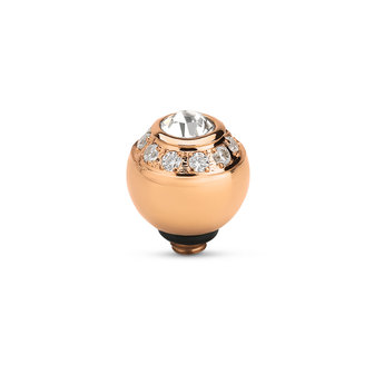 Melano Twisted Ball CZ Stone Rose Gold Plated Crystal