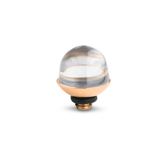 Melano Twisted Bulb Stone Rose Gold Plated Crystal