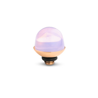 Melano Twisted Bulb Stone Rose Gold Plated Milk Pink