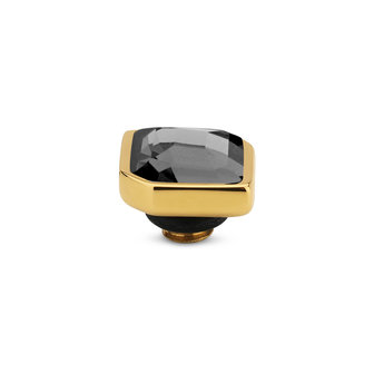 Melano Twisted Pointy Stone Gold Plated Black Diamond