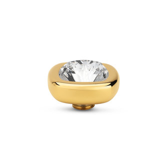 Melano Vivid Quadrate Stone Gold Plated Crystal