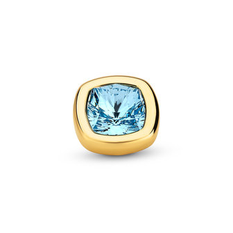 Melano Vivid Quadrate Stone Gold Plated Aquamarine