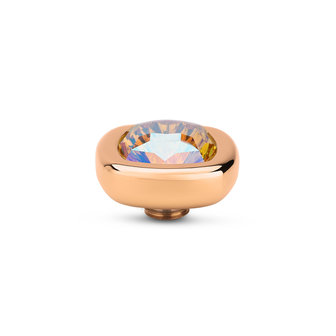 Melano Vivid Quadrate Stone Rose Gold Plated Light Topaz Shimmer