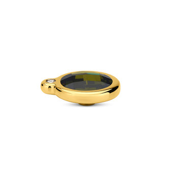 Melano Vivid Joined CZ Stone Gold Plated Olive