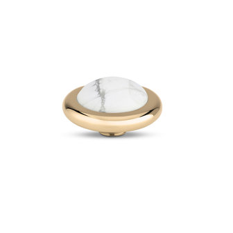 Melano Vivid Rounded Gem Steentje Rose Goudkleurig Howlite