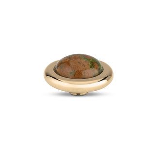 Melano Vivid Rounded Gem Stone Rosgoldfarbenes Rot Carmen