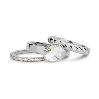 Melano Mix &amp; Match Twisted &amp; Friends Leave It Ring Stainless Steel