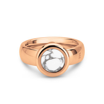 Melano Mix &amp; Match Vivid Marble Queen Ring Rose Gold Plated