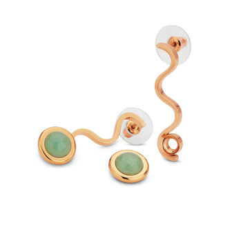 Melano Mix &amp; Match Vivid Dream Lake Earrings Rose Gold Plated