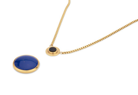 Melano Mix &amp; Match Kosmic Blue Is The New Black Necklace Gold Plated
