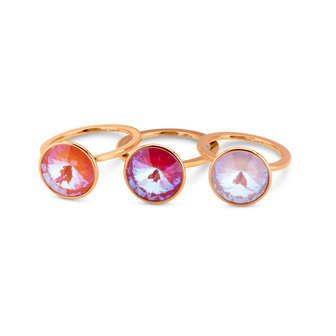 Melano Mix &amp; Match Twisted Chase The Sun Ring Rose Gold Plated