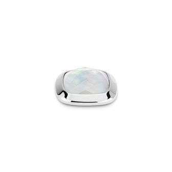 Melano Kosmic Facet Square Pearl Small Stone Silver Plated