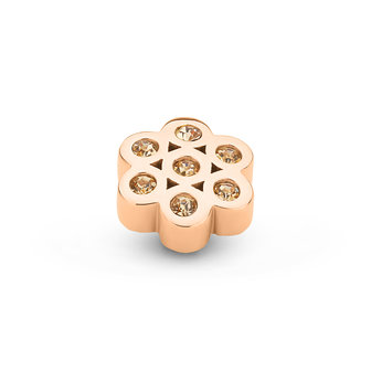 Melano Twisted Bloom Stone Rose Gold Plated Champagne