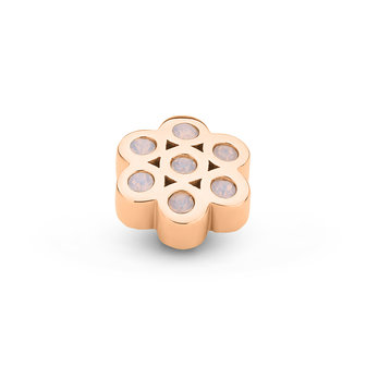 Melano Twisted Bloom Stone Rose Gold Plated Milk pink