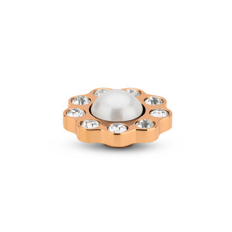 Melano Vivid Floral Stone Rose Gold colored White