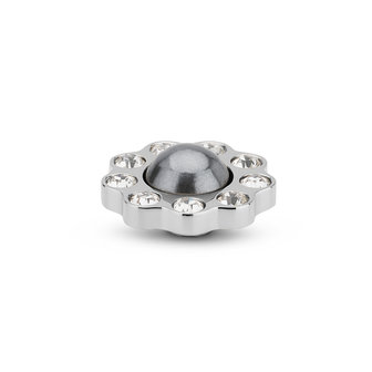 Melano Vivid Floral Stein Silberfarbe Transparent Black