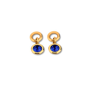 Melano Friends Beau Earring hangers Gold-plated Sapphire