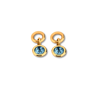 Melano Friends Beau Earring hangers Gold-plated Aquamarine