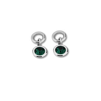 Melano Friends Beau Earring hangers Silver-plated Emerald Green