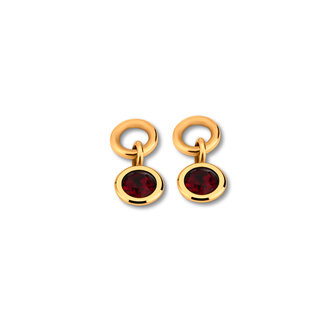 Melano Friends Beau Earring hangers Gold-plated Ruby red