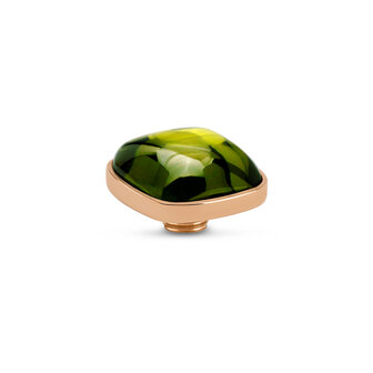 Melano Vivid Bulb square Stone Rose Gold Plated Olive