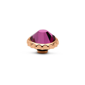 Melano Vivid Cap  Stone Rose Gold Plated Fuchsia