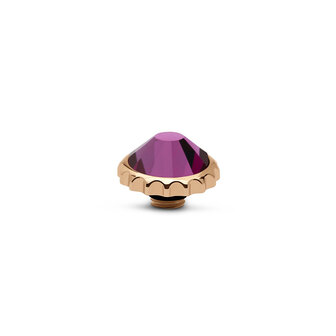Melano Vivid Cap  Stone Rose Gold Plated Fuchsia