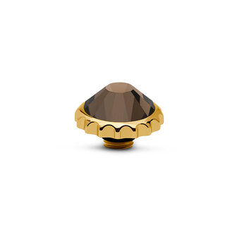 Melano Vivid Cap  Stone Gold Plated Smoked topaz