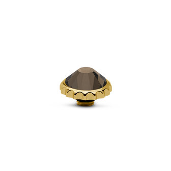 Melano Vivid Cap  Stone Gold Plated Smoked topaz