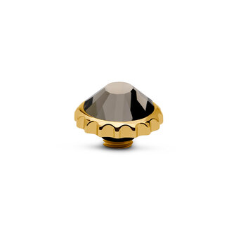Melano Vivid Cap  Stone Gold Plated Black diamond