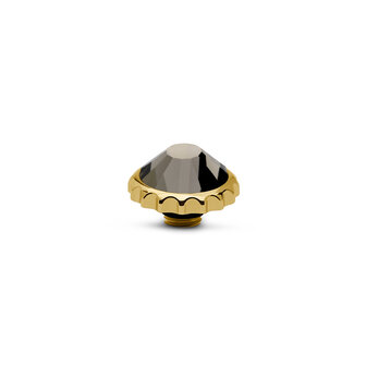 Melano Vivid Cap  Stone Gold Plated Black diamond