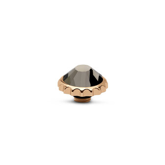 Melano Vivid Cap  Stone Rose Gold Plated Black diamond
