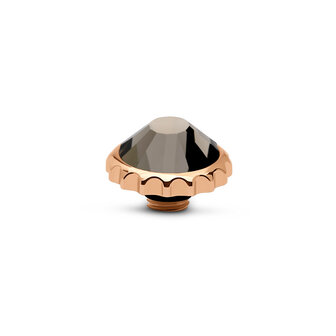 Melano Vivid Cap  Stone Rose Gold Plated Black diamond
