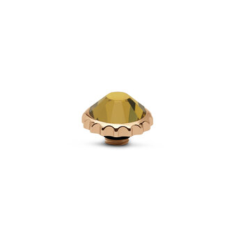 Melano Vivid Cap  Stone Rose Gold Plated Topaz