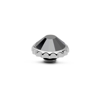 Melano Vivid Cap  Stone Silver Plated Jet hematite