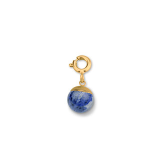 Melano Ornaments Edelsteen Hanger Goldplated Sodalite